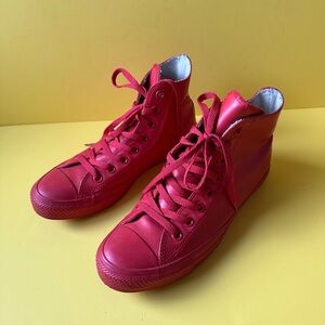 Converse Chuck Taylor Rubber Red High-Top Sneakers